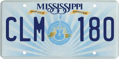 MS license plate CLM180