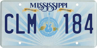 MS license plate CLM184