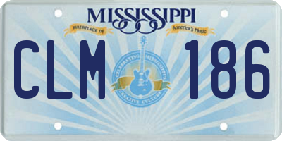 MS license plate CLM186