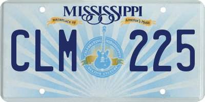 MS license plate CLM225