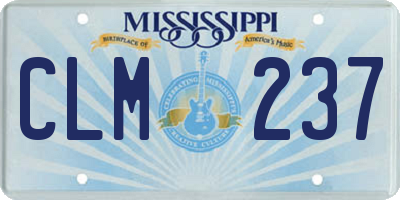 MS license plate CLM237