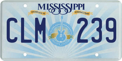 MS license plate CLM239