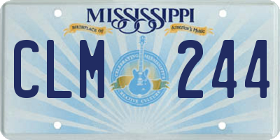 MS license plate CLM244