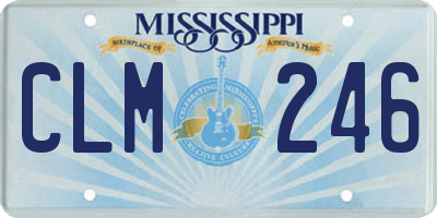 MS license plate CLM246