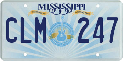 MS license plate CLM247