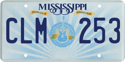 MS license plate CLM253