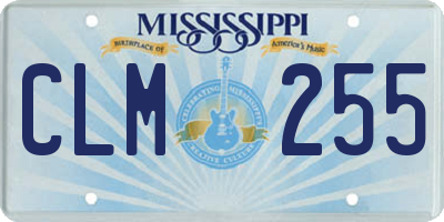 MS license plate CLM255