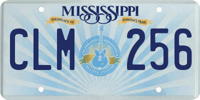 MS license plate CLM256