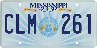 MS license plate CLM261