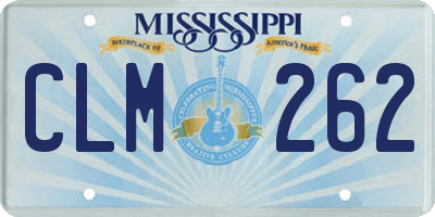MS license plate CLM262