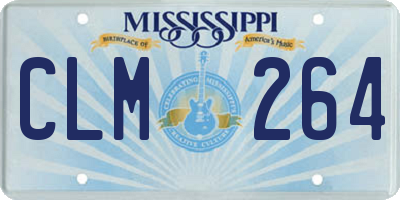 MS license plate CLM264