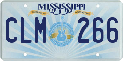 MS license plate CLM266