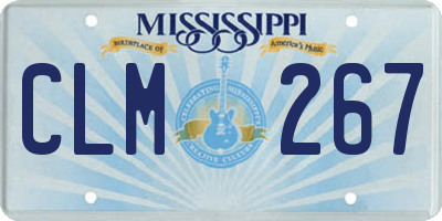 MS license plate CLM267