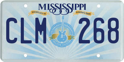 MS license plate CLM268
