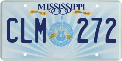 MS license plate CLM272