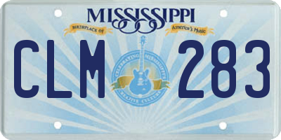 MS license plate CLM283