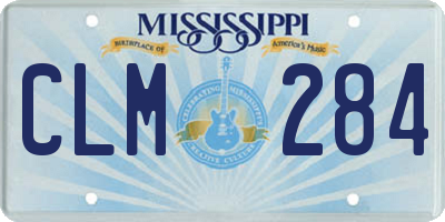 MS license plate CLM284