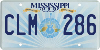 MS license plate CLM286
