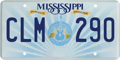 MS license plate CLM290