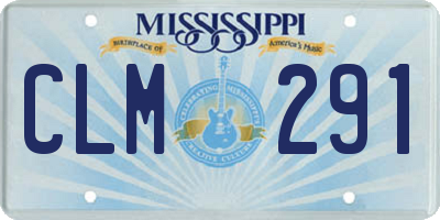 MS license plate CLM291