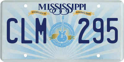 MS license plate CLM295