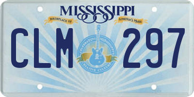 MS license plate CLM297