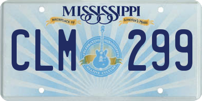 MS license plate CLM299