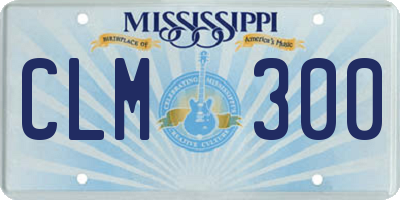 MS license plate CLM300
