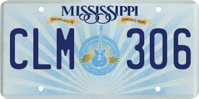 MS license plate CLM306