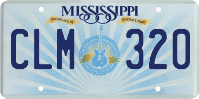 MS license plate CLM320