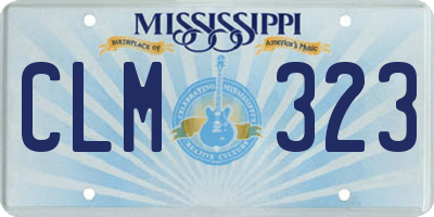 MS license plate CLM323