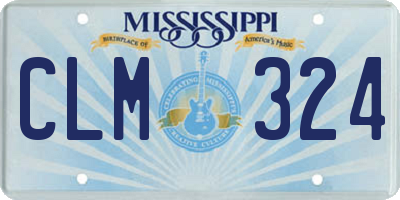 MS license plate CLM324