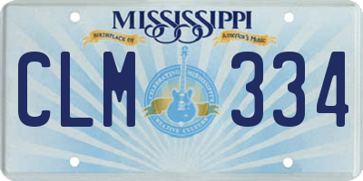 MS license plate CLM334