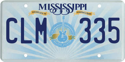 MS license plate CLM335
