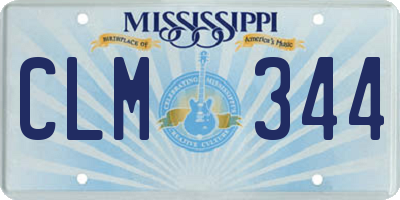 MS license plate CLM344