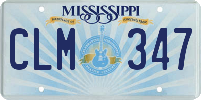 MS license plate CLM347