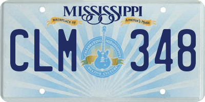 MS license plate CLM348