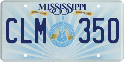 MS license plate CLM350