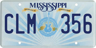 MS license plate CLM356