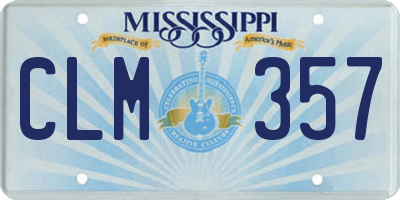 MS license plate CLM357