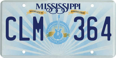 MS license plate CLM364