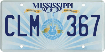 MS license plate CLM367