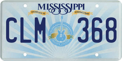 MS license plate CLM368