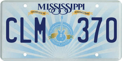 MS license plate CLM370