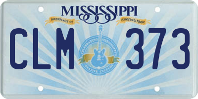 MS license plate CLM373