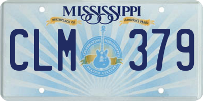 MS license plate CLM379