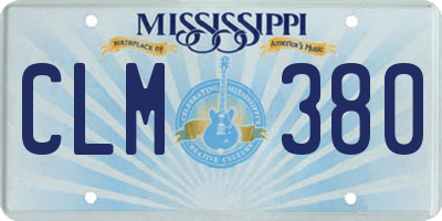 MS license plate CLM380