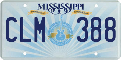 MS license plate CLM388