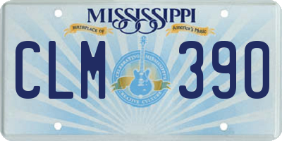 MS license plate CLM390