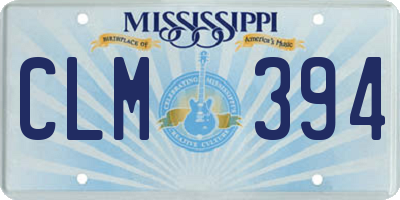 MS license plate CLM394